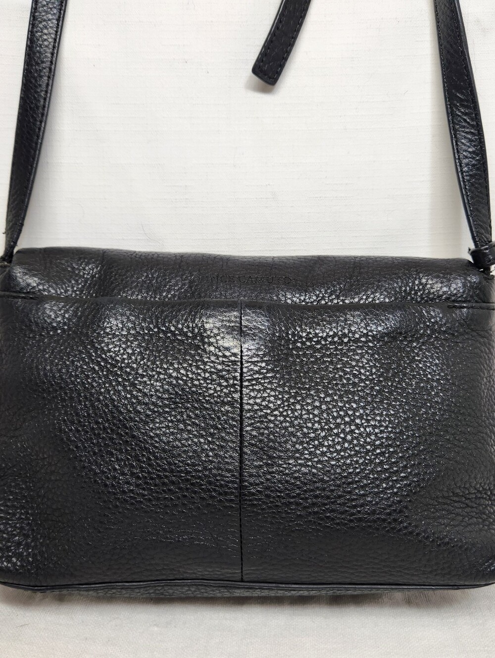 Vince Camuto Womens Black Leather Crossbody Purse - Picture 3 of 11